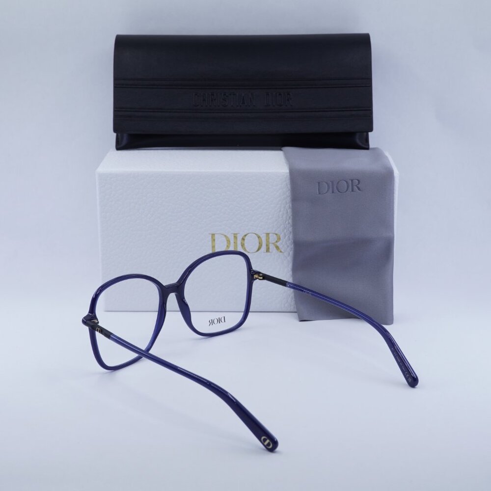 Final Price! Dior MINI CD O B2I 7400 Shiny Blue Eyeglasses 55mm - Picture 10 of 10